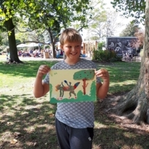 Raoul schildert met verve!